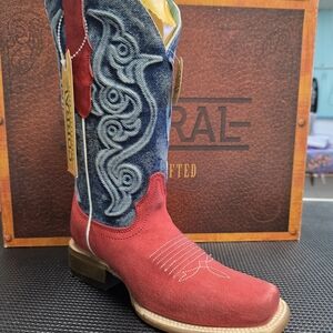 Corral Red and Blue Heeled Boots